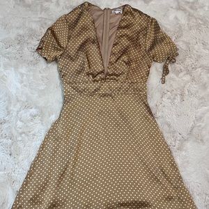 Golden Polka Dot Minidress